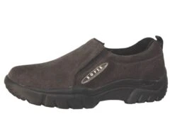 Roper Mens Mahogany Suede Slip On Shoe