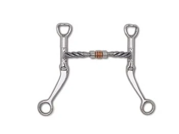 Myler 7 Flat Shank Twist Snaffle Copper Roller 3 Myler 7 Flat Shank Twist Snaffle Copper Roller