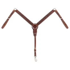 Weaver Turq Cross Carved Chest Pony Breast Collar