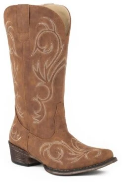 Roper Ladies Riley Snip Toe Brown Boots