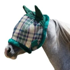 Kensington Mini Fleece Plaid Fly Mask W/Ears -Horse Supply Store TE024365 555068