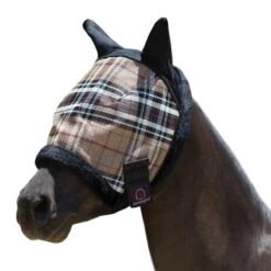 Kensington Mini Fleece Plaid Fly Mask W/Ears -Horse Supply Store TE024365 555070
