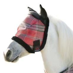 Kensington Mini Fleece Plaid Fly Mask W/Ears -Horse Supply Store TE024365 555072