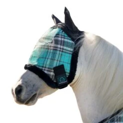 Kensington Mini Fleece Plaid Fly Mask W/Ears