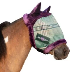 Kensington Mini Fleece Plaid Fly Mask W/Ears -Horse Supply Store TE024365 834365