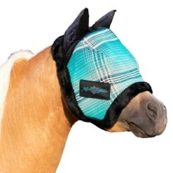 Kensington Mini Fleece Plaid Fly Mask W/Ears -Horse Supply Store TE024365 892223