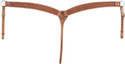 Tough1 Basket Stamped Cowhide Curved Breastcollar
