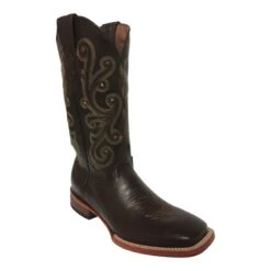 Ferrini Mens French Calf Square Toe Choc Boots