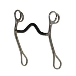 Diamond R Sweet Iron Mouth Med Port Solid Curb Bit