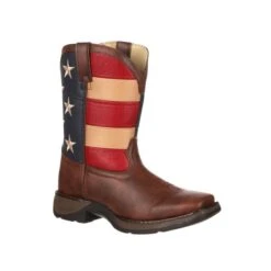 Lil Durango Kids Patriotic Sq Toe Flag Boots -Horse Supply Store TE026213 1