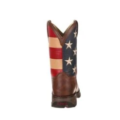 Lil Durango Kids Patriotic Sq Toe Flag Boots -Horse Supply Store TE026213 2