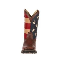 Lil Durango Kids Patriotic Sq Toe Flag Boots -Horse Supply Store TE026213 4