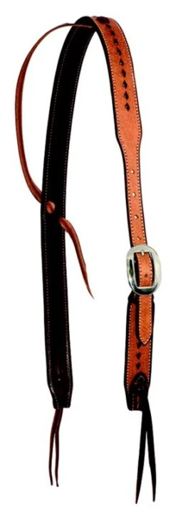 Cowboy Tack 1 1/4in Buckstitch Slip Ear Headstall