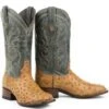 Stetson Mens Sq Toe Ant Sadl Ostrich Boots -Horse Supply Store TE030165