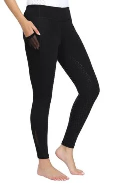 TuffRider EquiCool Full Seat Tights 14 TuffRider EquiCool Full Seat Tights -Horse Supply Store TE031816 840988 BLACK