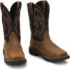 Justin Boots Justin Mens Stampede Rush Sq Toe Boots -Horse Supply Store TE032641 P