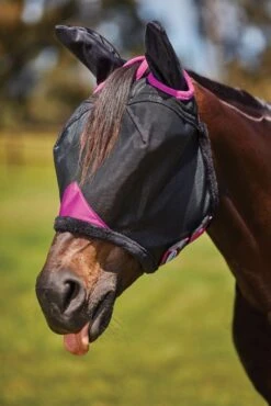 Weatherbeeta WB Deluxe Durable Mesh Mask W.Ears -Horse Supply Store TE036079 919710 01