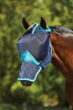 Weatherbeeta WB Deluxe Fine Mesh Fly Mask W.Nose -Horse Supply Store TE036084 919773 01