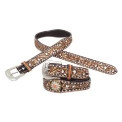 Circle Y White Daisy Fili Belt