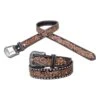 Circle Y White Buckstitch Belt -Horse Supply Store TE036375