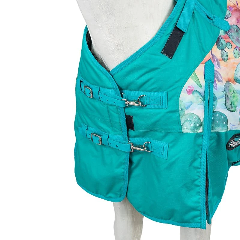 Tough1 1200D Cactus Print Turnout Snuggit Neck 5 Tough1 1200D Cactus Print Turnout Snuggit Neck - Image 3