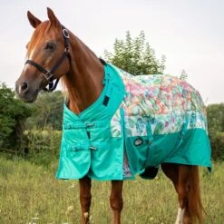 Tough1 1200D Cactus Print Turnout Snuggit Neck 9 Tough1 1200D Cactus Print Turnout Snuggit Neck -Horse Supply Store TE036687 03