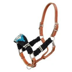 Tough1 Wool String Leather Halter -Horse Supply Store TE043936 918767
