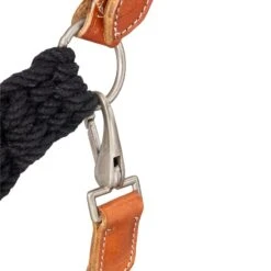 Tough1 Wool String Leather Halter -Horse Supply Store TE043936 918767 02