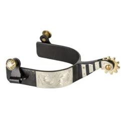 Tabelo BS Mens Roping Spurs W/Silver Overlay