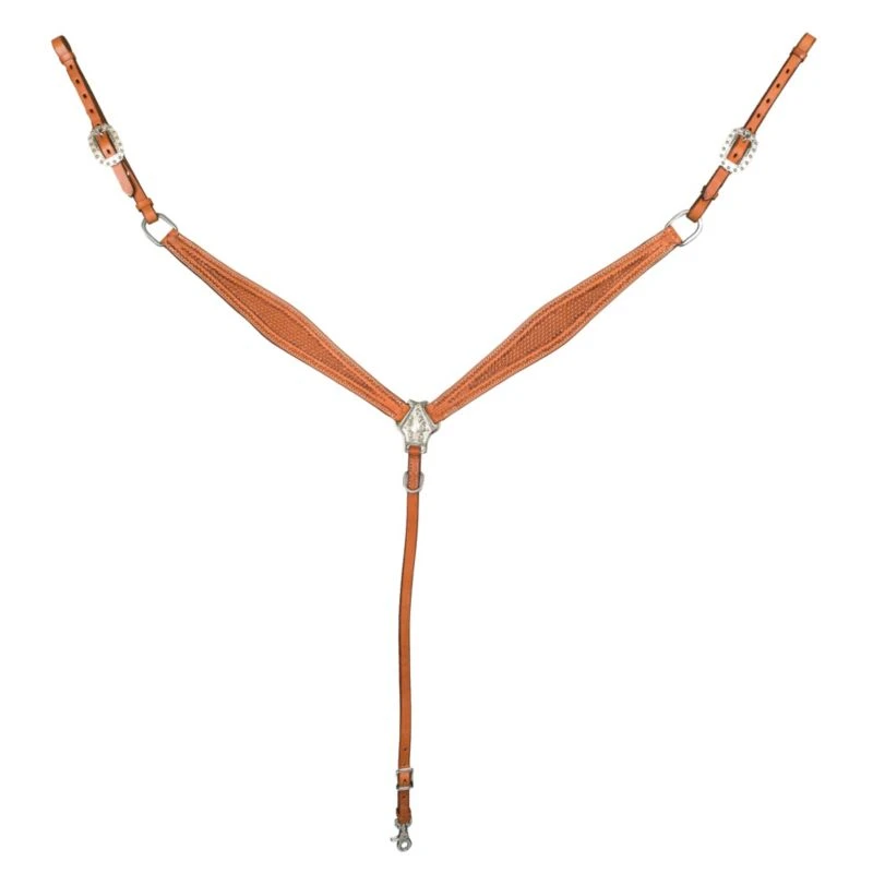 Tabelo Basket Tooled Flared Breast Collar 4 Tabelo Basket Tooled Flared Breast Collar - Image 2