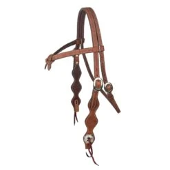 Tabelo Knotted Brow Headstall W/Scallop Cheeks