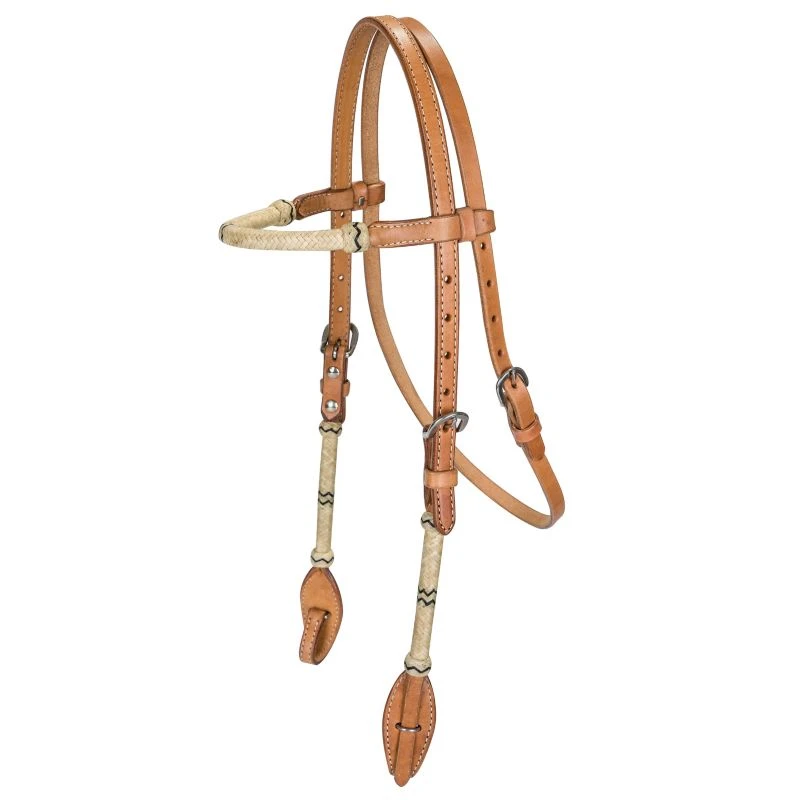 Tabelo Browband Headstall W/Rawhide Trim L Oil 3 Tabelo Browband Headstall W/Rawhide Trim L Oil