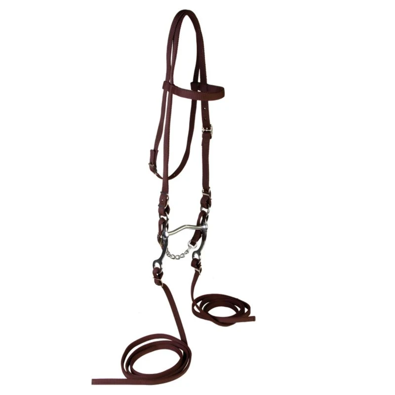 Mustang Western Poly Browband Headstall Set W/Reins 6 Mustang Western Poly Browband Headstall Set W/Reins - Image 4